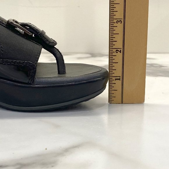 Cole Haan Nike Air black wedge sandals - Picture 6 of 13